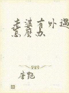 老婆有外遇我该怎么办封面