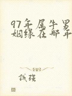 97年属牛男的姻缘在哪年