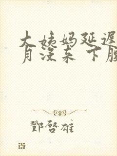 大姨妈延迟半个月没来 下腹部疼痛