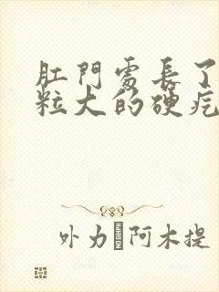 肛门处长了个米粒大的硬疙瘩