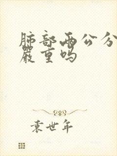 肺部两公分结节严重吗