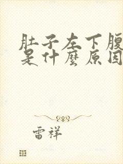 肚子左下腹疼痛是什么原因引起的