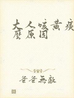 大人咳黄痰是什么原因