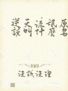 逆天流氓原著小说叫什么名字