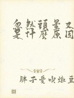 忽然头晕又呕吐是什么原因引起的