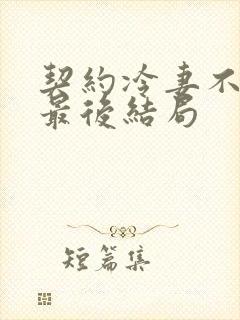 契约冷妻不好惹最后结局