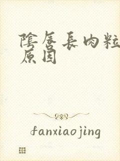 阴唇长肉粒什么原因封面