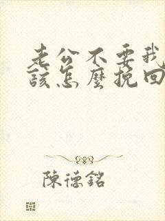 老公不要我了我该怎么挽回他的心封面