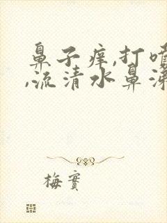 鼻子痒,打喷嚏,流清水鼻涕封面