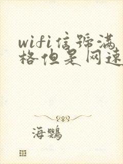 wifi信号满格但是网速特别慢怎么办