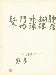 肛门外翻肿了一个肉球很痛