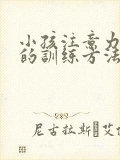 小孩注意力缺失的训练方法