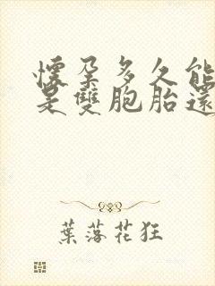 怀孕多久能查出是双胞胎还是单胞胎