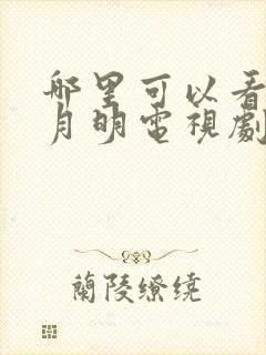 哪里可以看山河月明电视剧