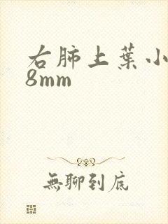 右肺上叶小结节8mm封面