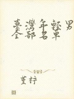 台湾年轻男演员全部名单