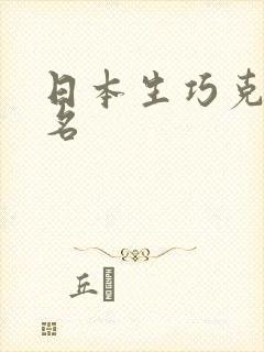 日本生巧克力排名