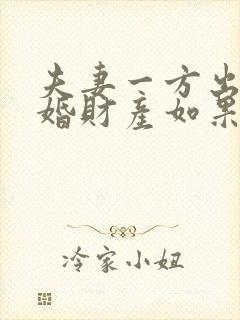 夫妻一方出轨离婚财产如果分割封面