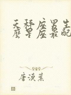 天秤座男生和什么星座最配女生封面