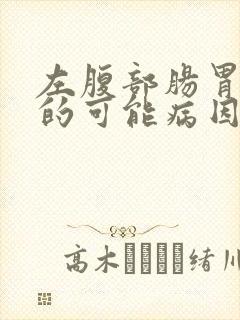 左腹部肠胃疼痛的可能病因