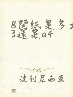 8开纸是多大a3还是a4
