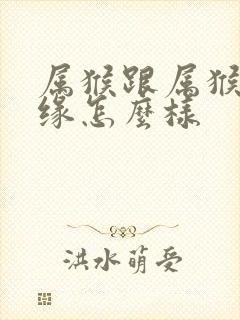 属猴跟属猴的姻缘怎么样