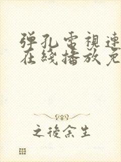 弹孔电视连续剧在线播放免费观看封面