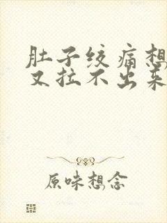 肚子绞痛想拉屎又拉不出来什么原因