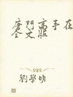 唐门高手在异世全文版封面