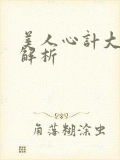 美人心计大结局解析封面