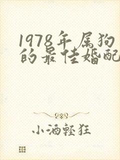 1978年属狗的最佳婚配属相