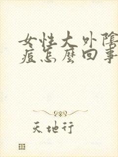 女性大外阴长痘痘怎么回事