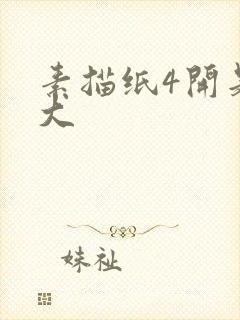 素描纸4开是多大