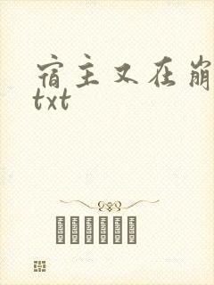 宿主又在崩剧情txt封面