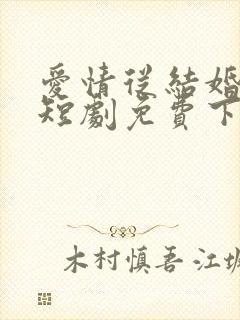 爱情从结婚开始短剧免费下载