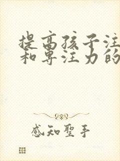 提高孩子注意力和专注力的方法封面