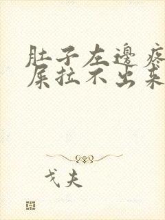 肚子左边疼想拉屎拉不出来怎么回事