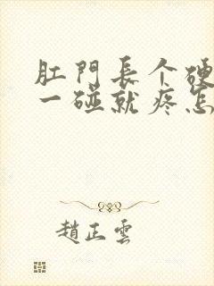 肛门长个硬疙瘩一碰就疼怎么回事