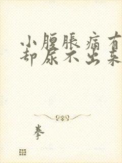 小腹胀痛有尿意却尿不出来