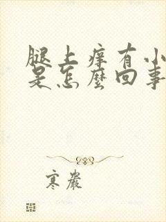 腿上痒有小疙瘩是怎么回事封面