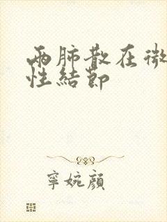 两肺散在微小实性结节