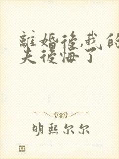 离婚后,我的前夫后悔了