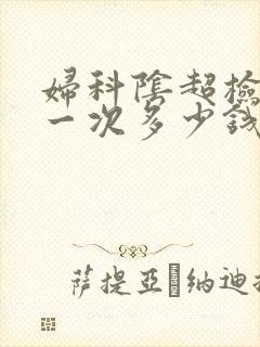 妇科阴超检查做一次多少钱