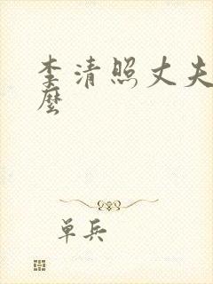 李清照丈夫叫什么封面