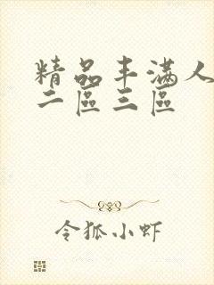 精品丰满人妻区二区三区