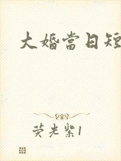 大婚当日短剧