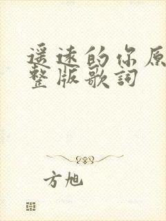 遥远的你原唱完整版歌词