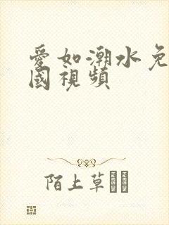 爱如潮水免费韩国视频