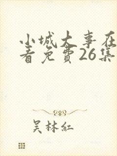 小城大事在线观看免费26集