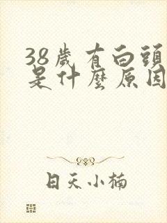 38岁有白头发是什么原因封面